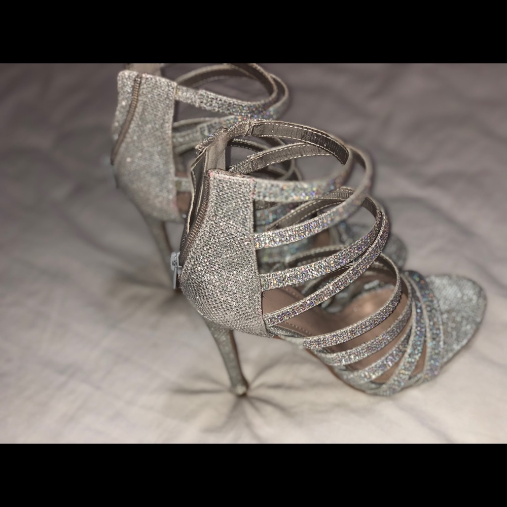 Sparking silver heels
